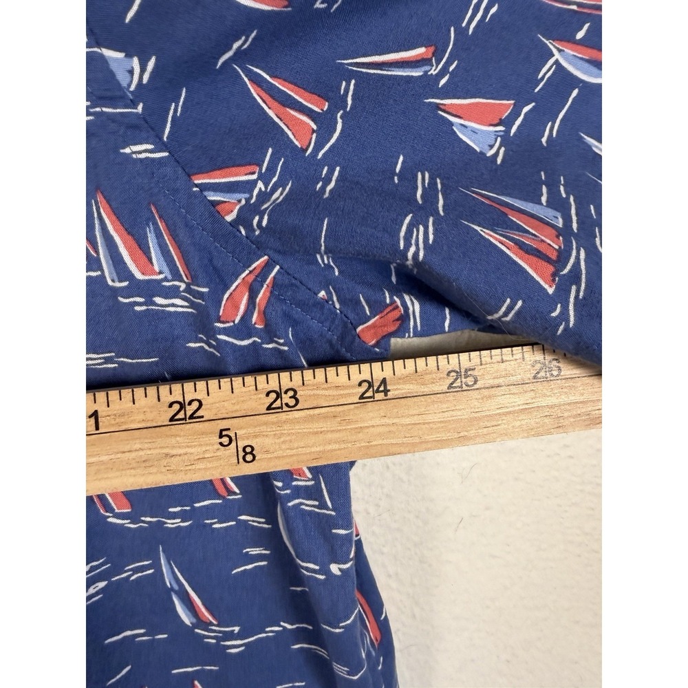 Vineyard Vines Mens XL Classic Fit Tucker Shirt Blue Short Sleeve Cotton - Picture 7 of 12